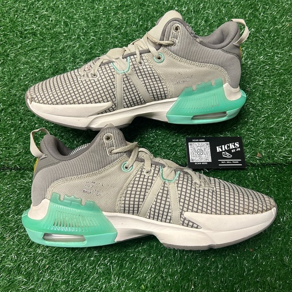 Nike LeBron Witness 7 Flat Pewter Mint South Beach Size 11 (DM1123-006) - Picture 2 of 6